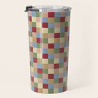 Bold Vintage Checks Pattern - Small XXI Travel Mug Gallery Image 3