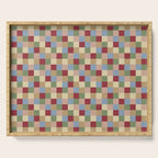 Bold Vintage Checks Pattern - Small XXI Serving Tray Gallery Image 1