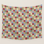 Bold Vintage Checks Pattern - Small XXI Wall Tapestry Gallery Image 4
