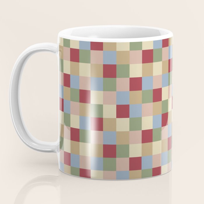 Bold Vintage Checks Pattern - Small XXI Coffee Mug Gallery Image 3