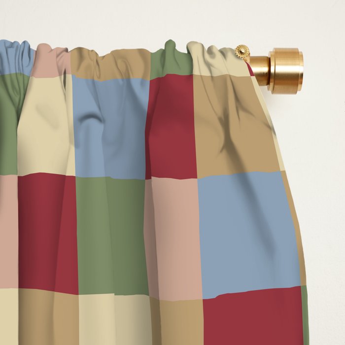Bold Vintage Checks Pattern - Small XXI Window Curtain Gallery Image 2