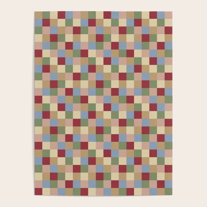 Bold Vintage Checks Pattern - Small XXI Poster Gallery Image 4