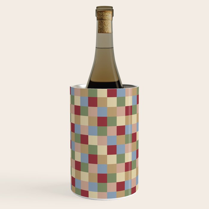 Bold Vintage Checks Pattern - Small XXI Wine Chiller Gallery Image 2