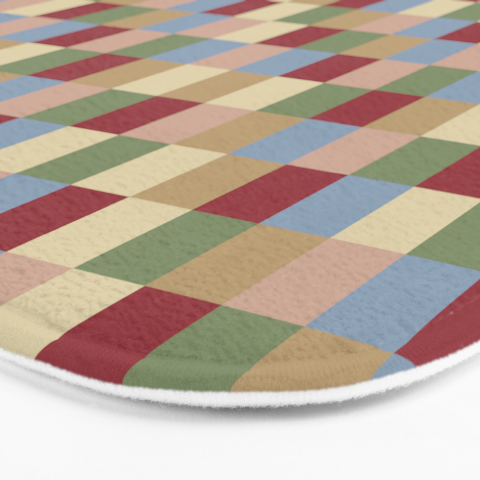 Bold Vintage Checks Pattern - Small XXI Bath Mat Gallery Image 3