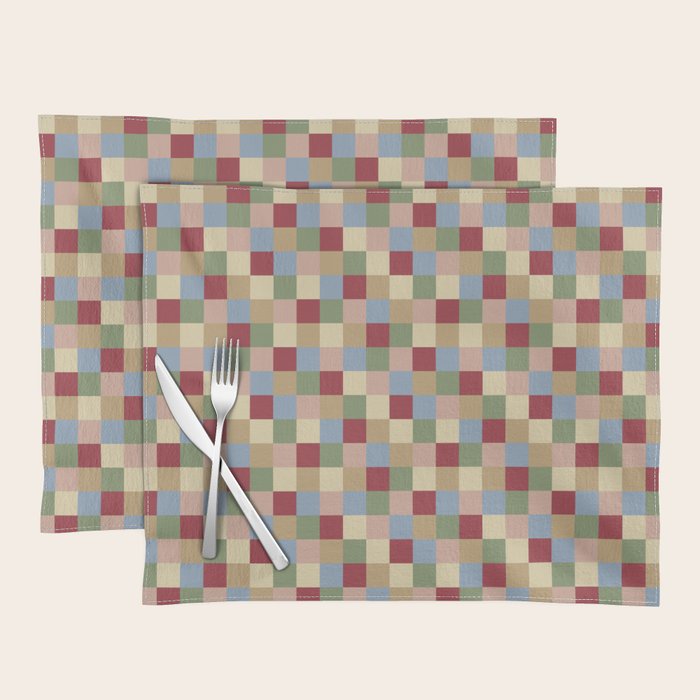 Bold Vintage Checks Pattern - Small XXI Placemat Gallery Image 1