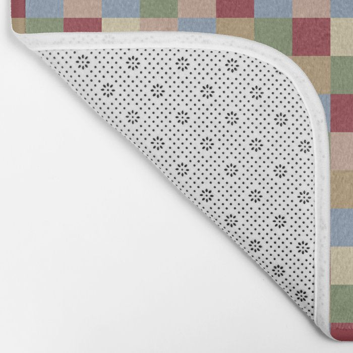 Bold Vintage Checks Pattern - Small XXI Bath Mat Gallery Image 2