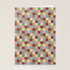 Bold Vintage Checks Pattern - Small XXI Stationery Card Gallery Image 2
