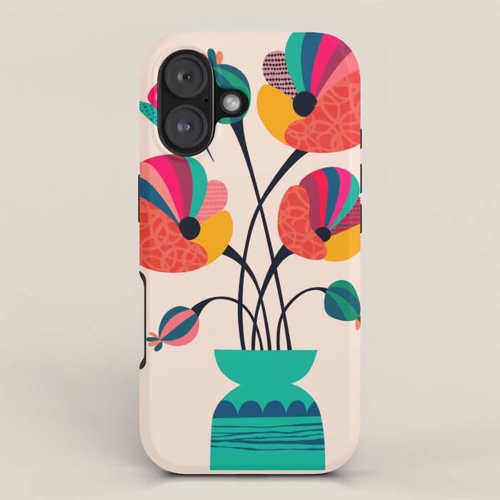 Poppies & Hummingbird iPhone Case Gallery Image 1