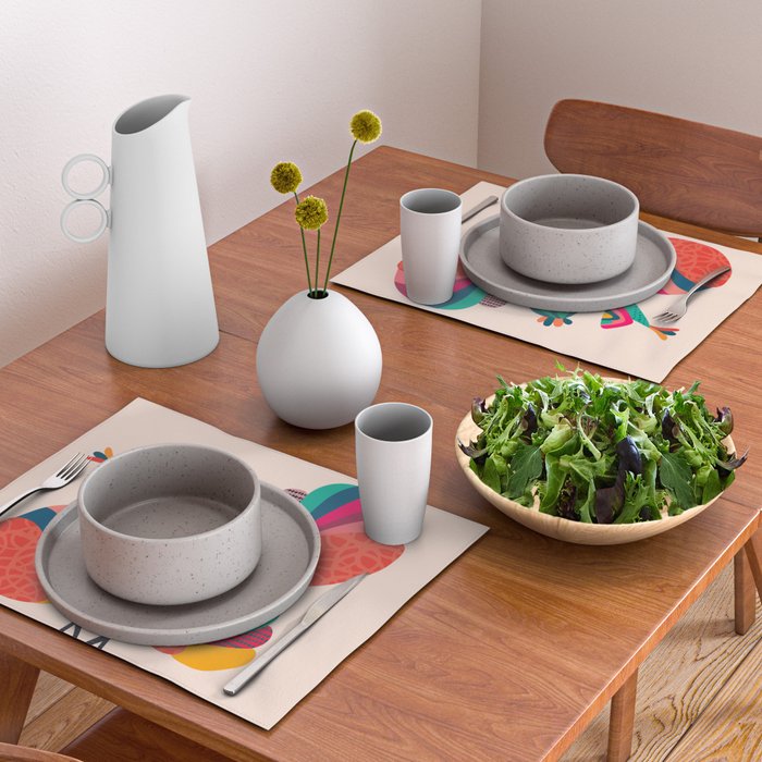 Poppies & Hummingbird Placemat Gallery Image 2