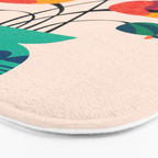 Poppies & Hummingbird Bath Mat Gallery Image 3