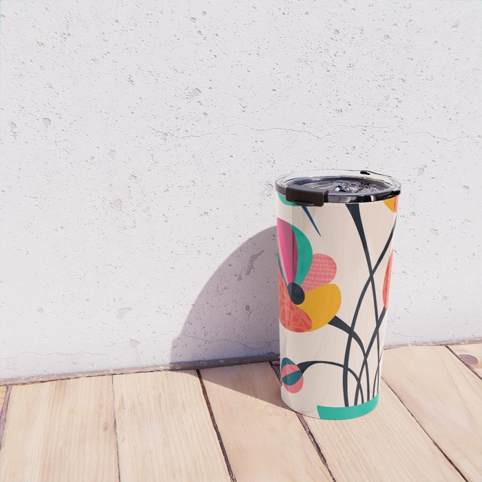 Poppies & Hummingbird Travel Mug Gallery Image 4