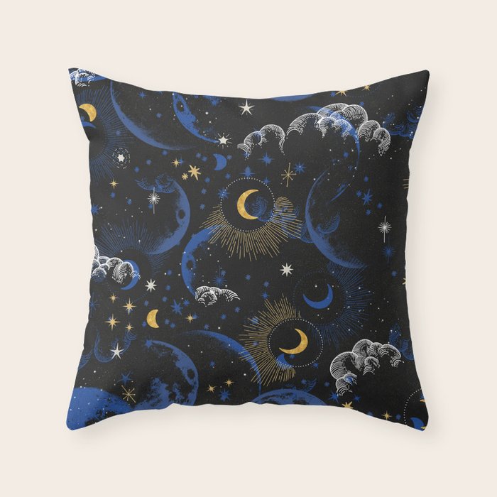 Night sky of stars abstract D Throw Pillow Gallery Image 6