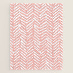 Pink, Boho, Abstract, Herringbone Pattern Jigsaw Puzzle Gallery Image 1