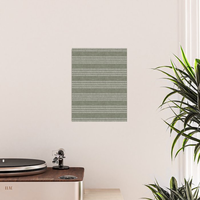 farmhouse stitch - olive Poster Gallery Image 2