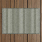 farmhouse stitch - olive Outdoor Rug Gallery Image 1