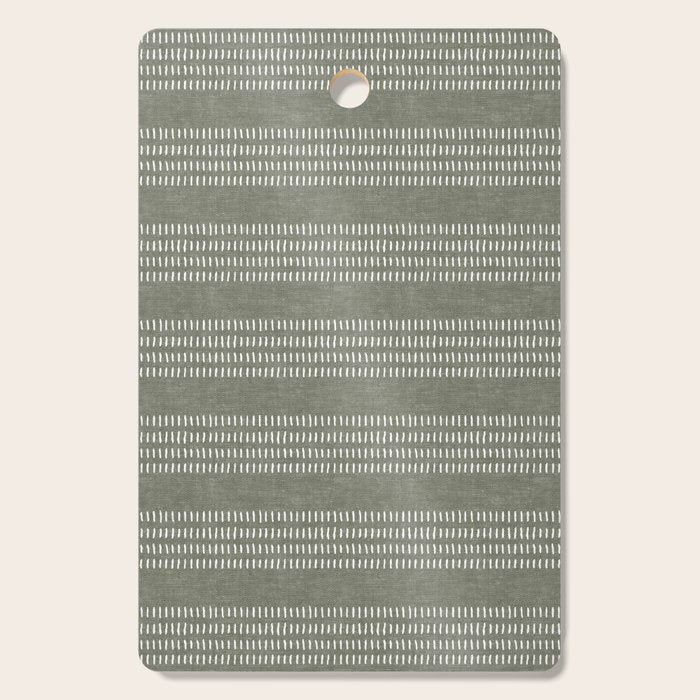 farmhouse stitch - olive Cutting Board Gallery Image 1