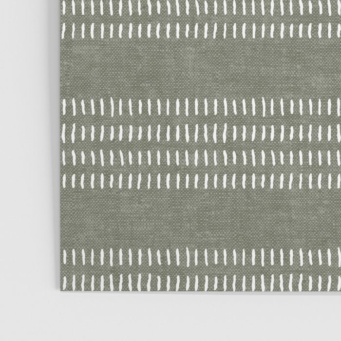 farmhouse stitch - olive Poster Gallery Image 3