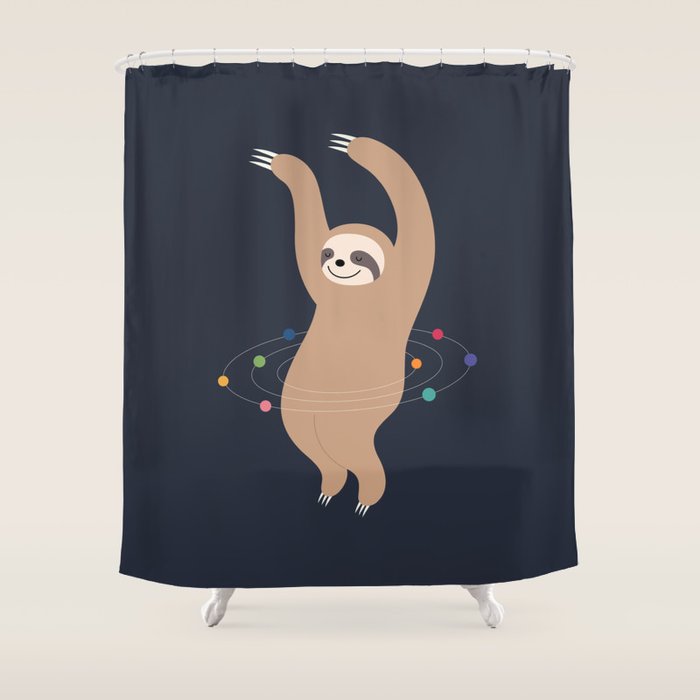 Sloth Galaxy Shower Curtain Gallery Image 1