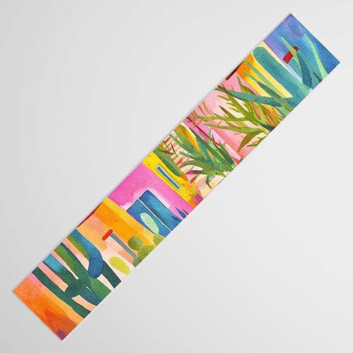 Tropical Caribbean Village Rural Charm Table Runner Gallery Image 3