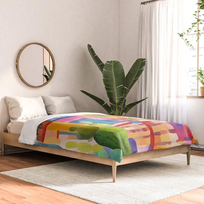 Tropical Caribbean Village Rural Charm Comforter Gallery Image 2