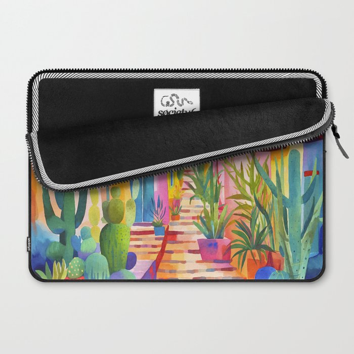 Tropical Caribbean Village Rural Charm Laptop Sleeve Gallery Image 2