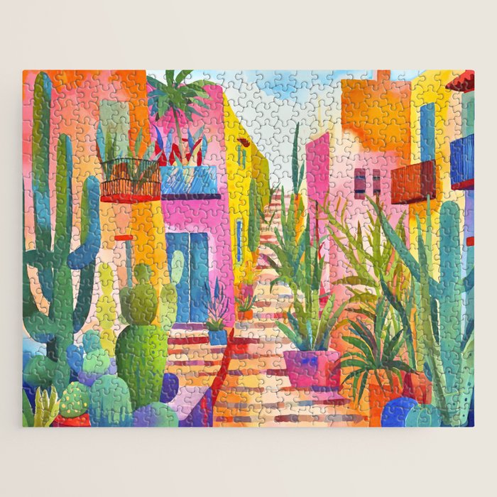 Tropical Caribbean Village Rural Charm Jigsaw Puzzle Gallery Image 1