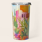 Tropical Caribbean Village Rural Charm Travel Mug Gallery Image 2
