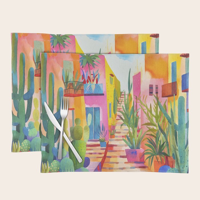 Tropical Caribbean Village Rural Charm Placemat Gallery Image 1