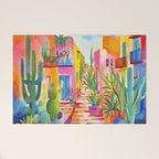 Tropical Caribbean Village Rural Charm Welcome Mat Gallery Image 1