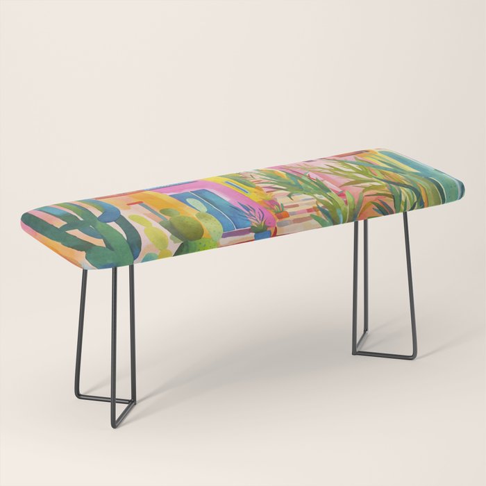 Tropical Caribbean Village Rural Charm Bench Gallery Image 1