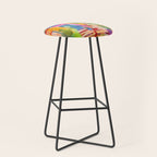 Tropical Caribbean Village Rural Charm Stool Gallery Image 1