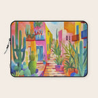 Tropical Caribbean Village Rural Charm Laptop Sleeve Gallery Image 1