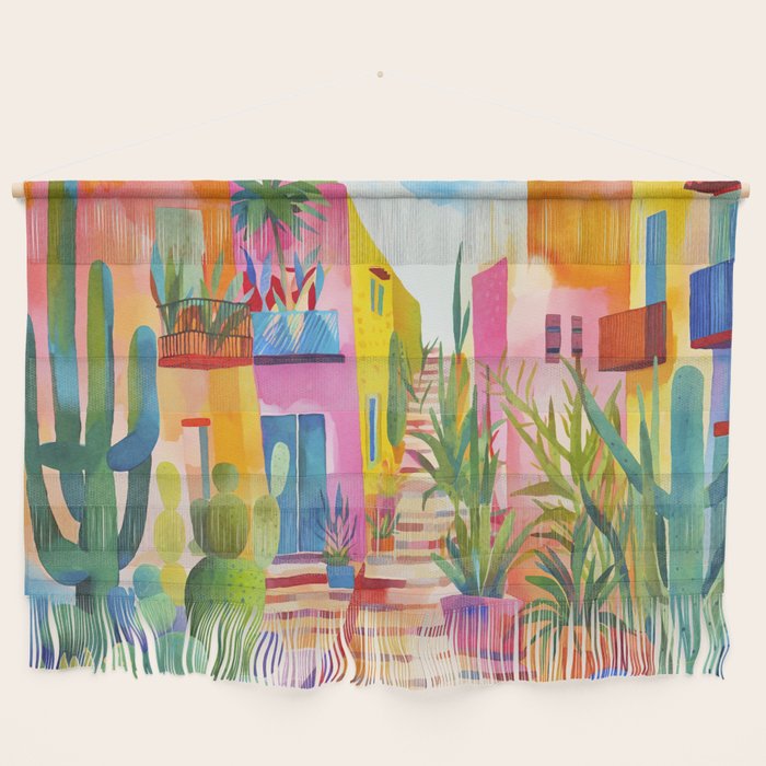 Tropical Caribbean Village Rural Charm Wall Hanging Gallery Image 1