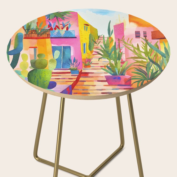 Tropical Caribbean Village Rural Charm Side Table Gallery Image 2
