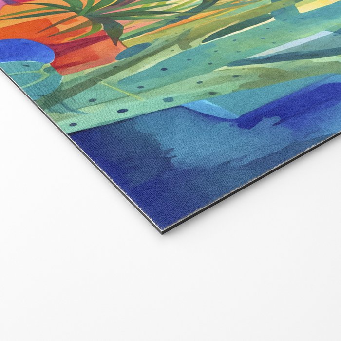 Tropical Caribbean Village Rural Charm Welcome Mat Gallery Image 2