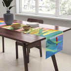 Tropical Caribbean Village Rural Charm Table Runner Gallery Image 2