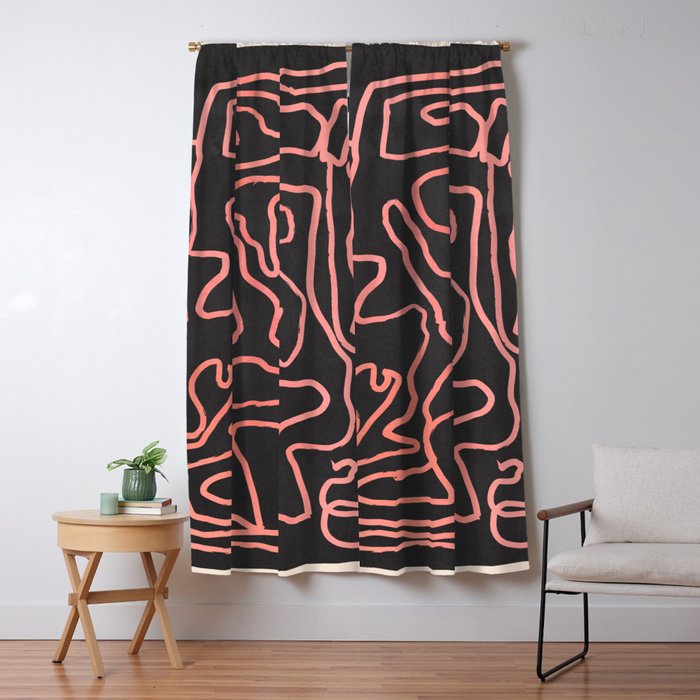 Abstract line art 209 Window Curtain Gallery Image 5