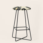 Minimalist Black Flowers Stool Gallery Image 1