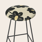 Minimalist Black Flowers Stool Gallery Image 2