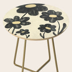 Minimalist Black Flowers Side Table Gallery Image 2