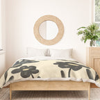 Minimalist Black Flowers Duvet Cover Gallery Image 3