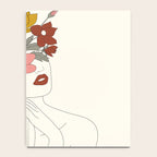 Colorful Thoughts Minimal Line Art Woman with Magnolia Notebook Gallery Image 4