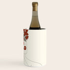 Colorful Thoughts Minimal Line Art Woman with Magnolia Wine Chiller Gallery Image 3