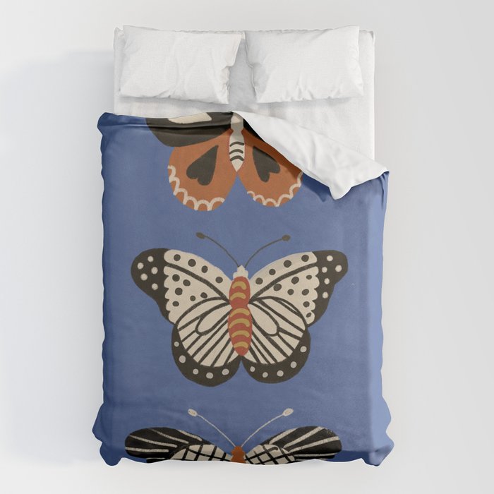 Butterflies in blue Duvet Cover Gallery Image 6