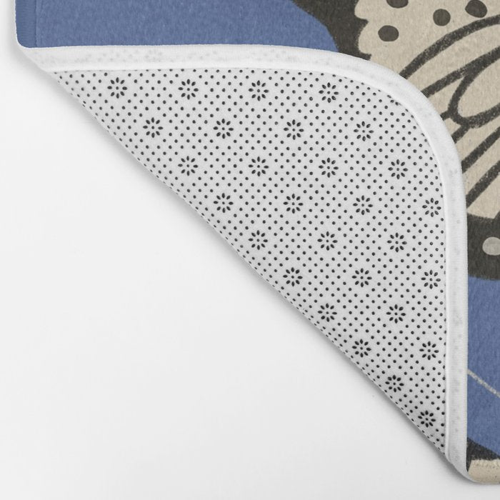 Butterflies in blue Bath Mat Gallery Image 2