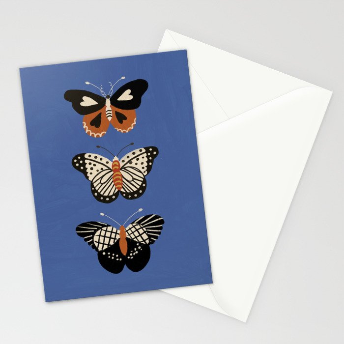 Butterflies in blue Stationery Card Gallery Image 2
