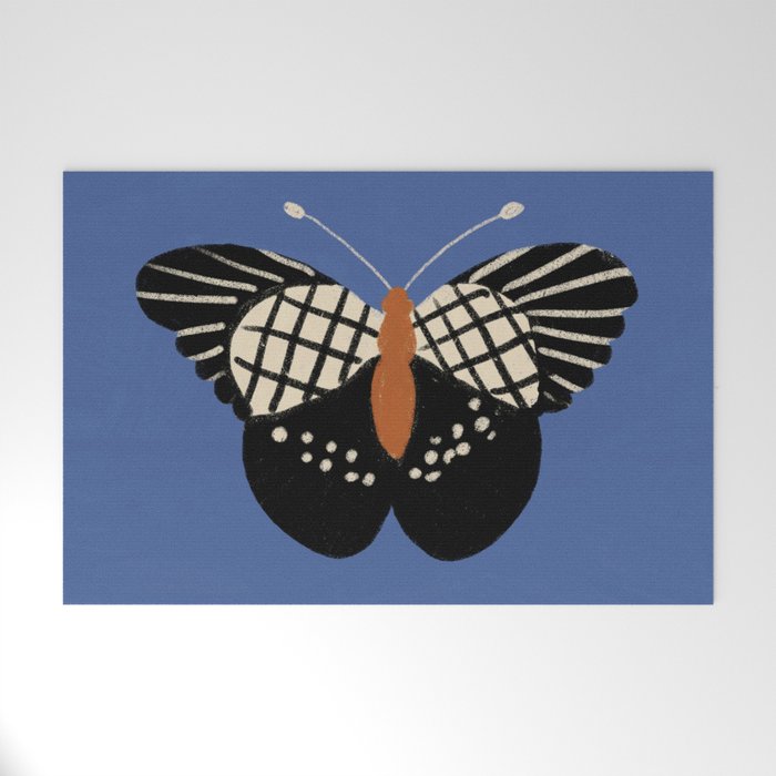 Butterflies in blue Welcome Mat Gallery Image 1