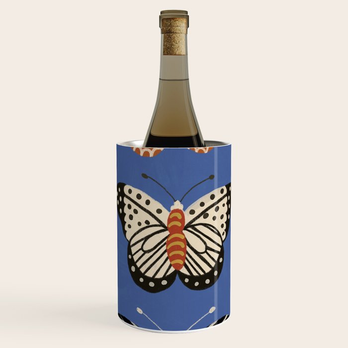 Butterflies in blue Wine Chiller Gallery Image 1