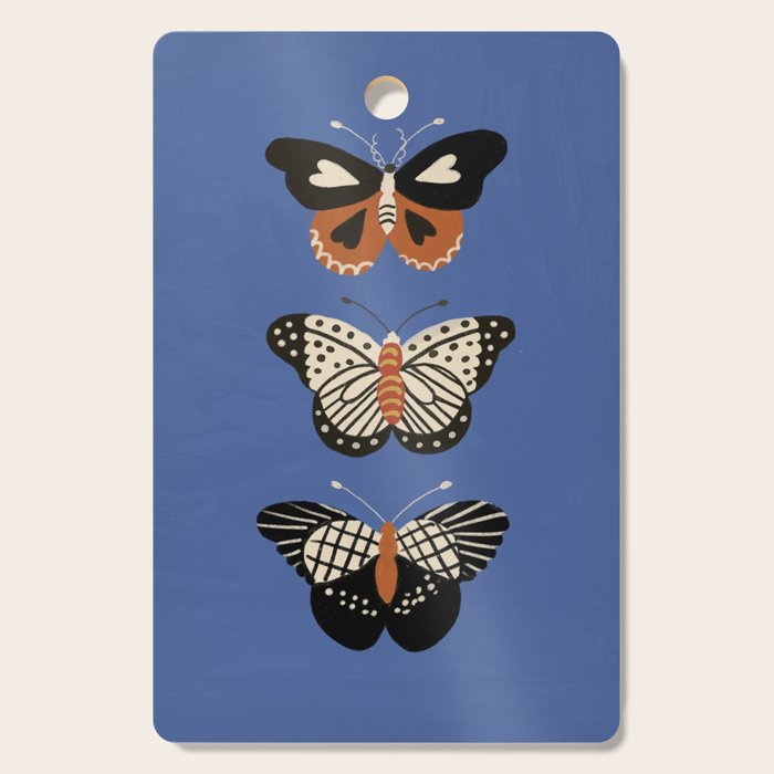 Butterflies in blue Cutting Board Gallery Image 1