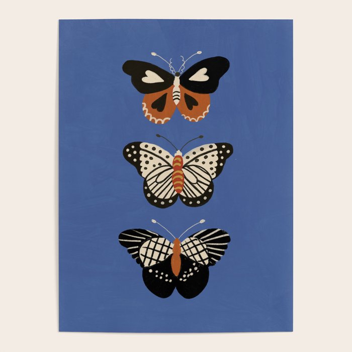 Butterflies in blue Poster Gallery Image 1